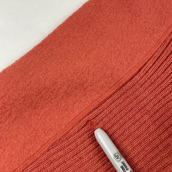 Orvis Wool Cardigan Sweater Women’s M Button Front Pockets Round Neck Dark Pink - Picture 9 of 11